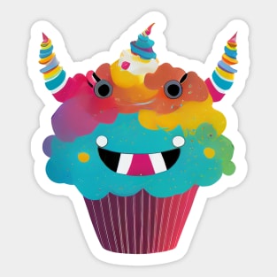 Cupcake Monster Sticker